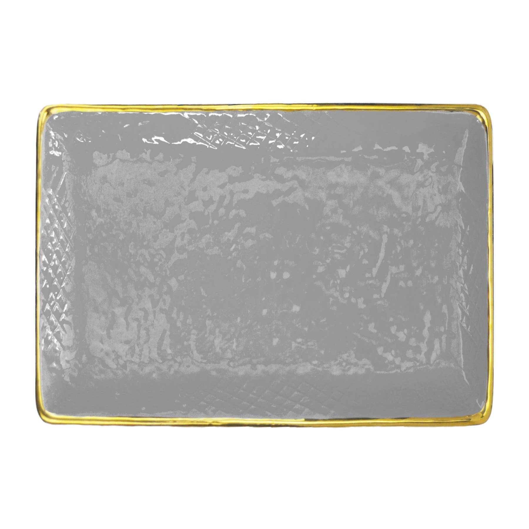 ARCUCCI – PRETA ORO VASSOIO RETTANGOLARE - Grigio